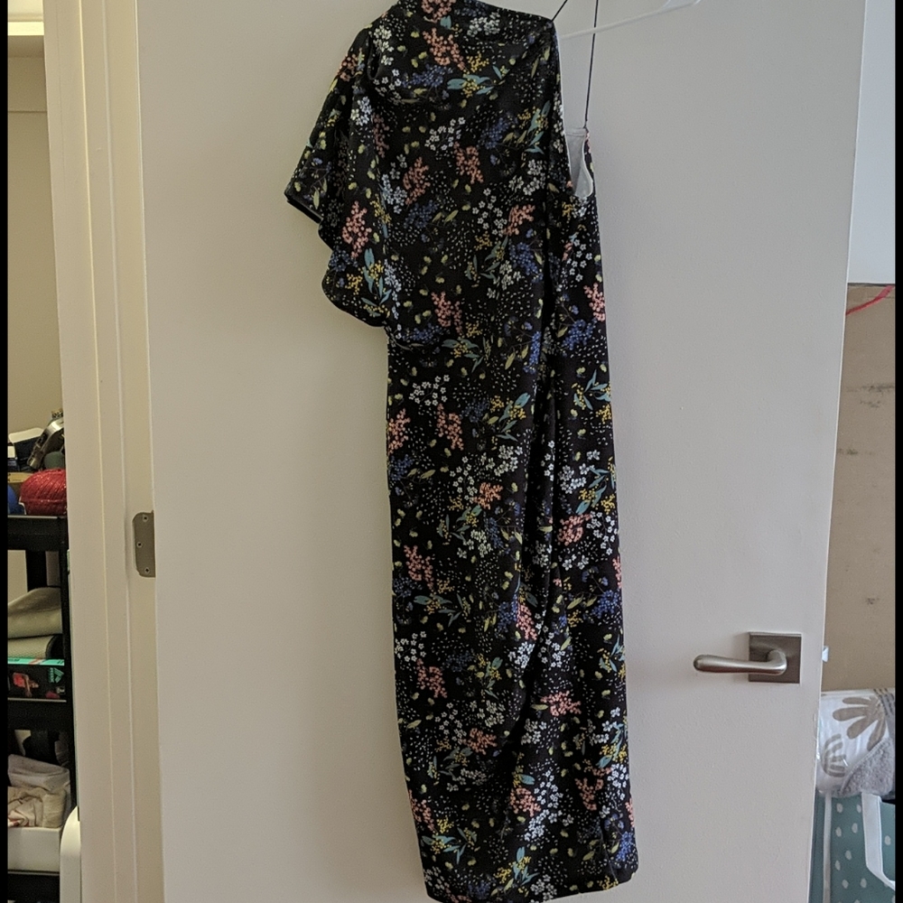 floral one shoulder dress